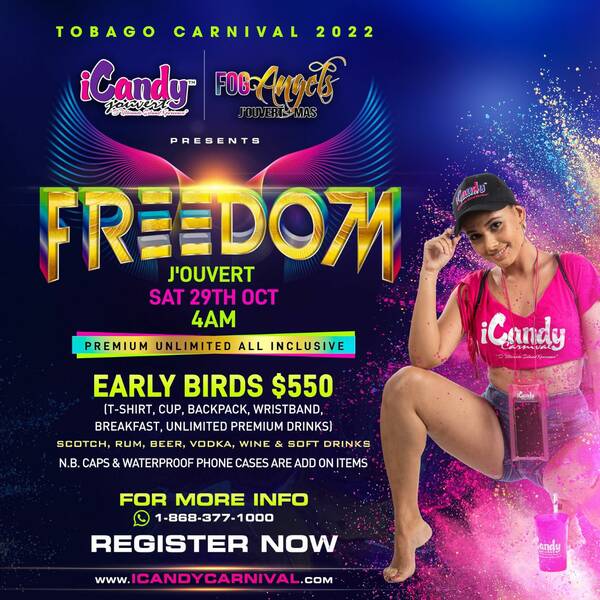 iCandy J'ouvert Tobago Carnival 2022 Poster