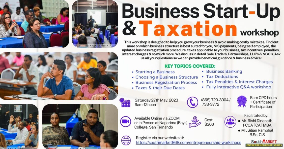 Business Start Up and Taxation Workshop 27 May